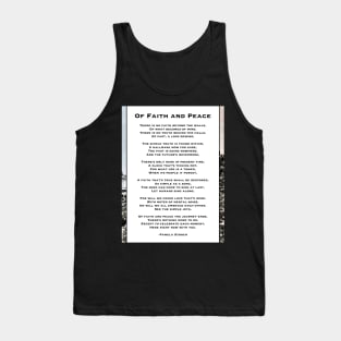 Of Faith and Peace Poem Tank Top